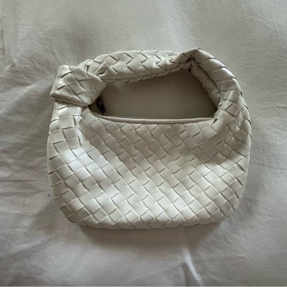 White Woven Handbag